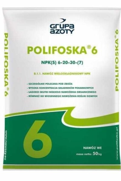 Nawóz wieloskładnikowy Polifoska 6 z Grupy Azoty granulat 20 kg