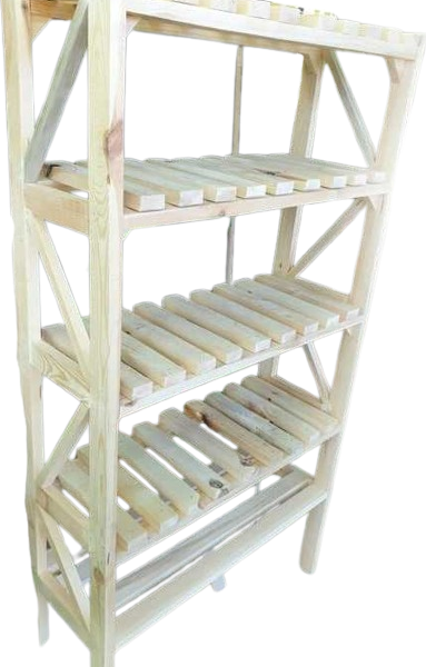 Regał drewniany ażurowy 180 x 50 x 30 6 poziomów