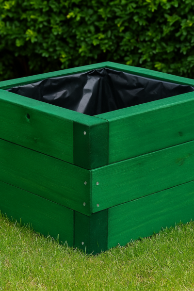 Donica EKO drewniana ZIELONA