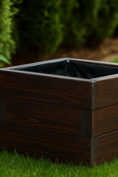 Donica EKO drewniana CIEMNA CZEKOLADA