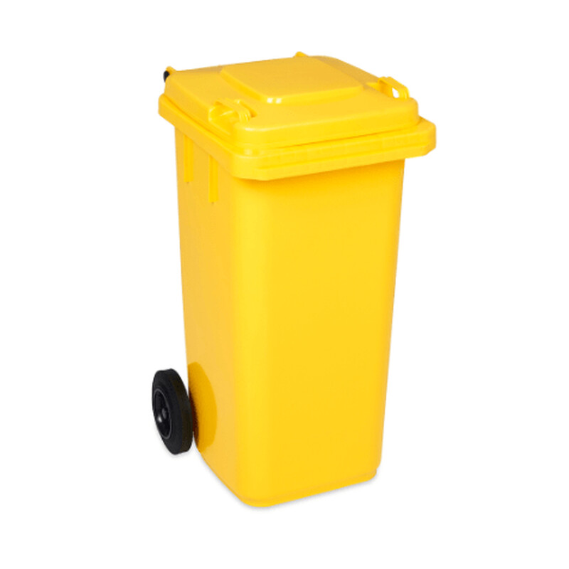 Pojemnik na odpady plastik żółty 240L