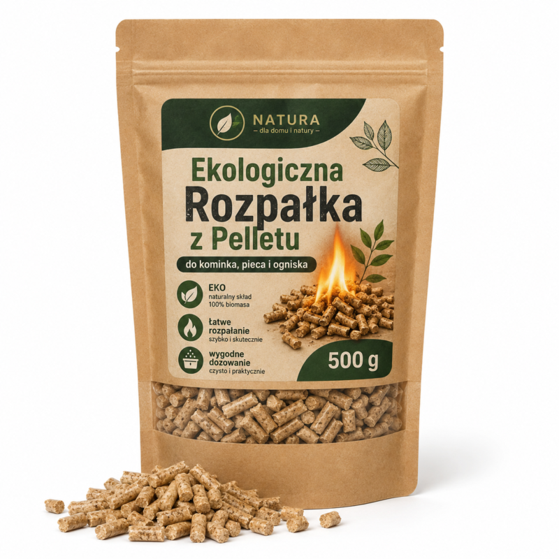 Ekologiczna rozpałka z pelletu drzewnego – do kominka, pieca i ogniska