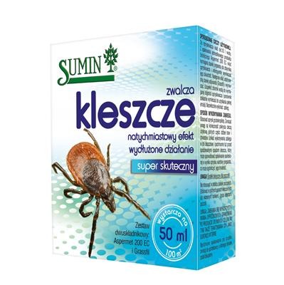 SHOT 2x50 ml koncentrat do zwalczania kleszczy i komarów w ogrodzie Sumin